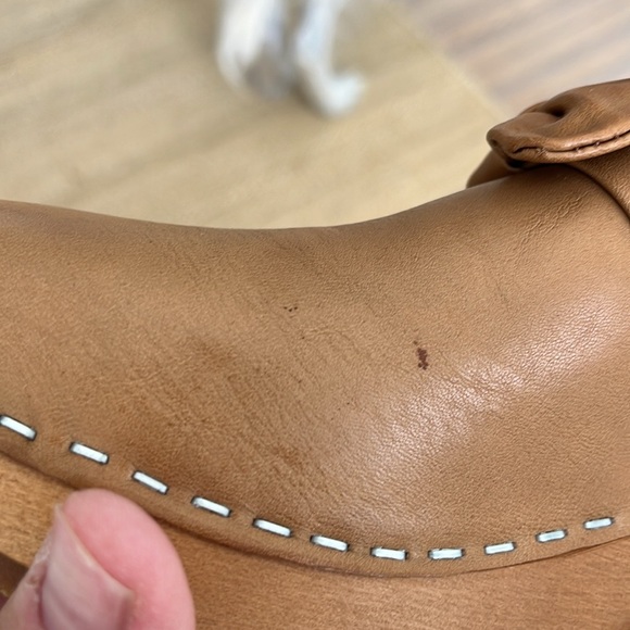 Anthropologie Swedish Hasbeens NWT Camel Bow Slip in Husband Clog 🌸 🌈❤️ - Picture 13 of 15